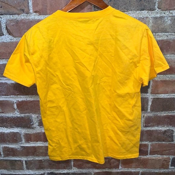 New Blue Obey Worldwide Records - Yellow T shirt - Size Medium Front Graphic - Picture 2 of 4